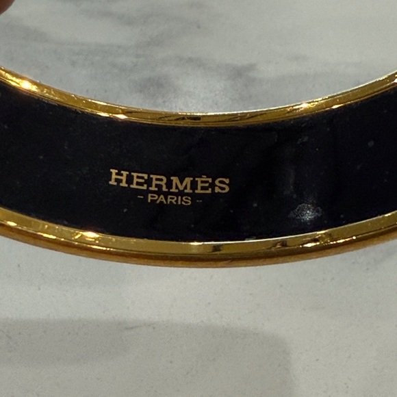 Hermes Balcons Du Guadalquivir Plated Bangle Bracelet Size 62 cm or XS - Picture 4 of 9